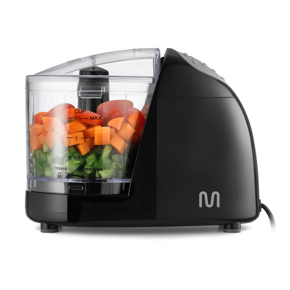 Mini Processador de Alimentos Multilaser Rápido Chef CE076 127V 100W Preto